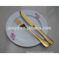 gold knife and fork set